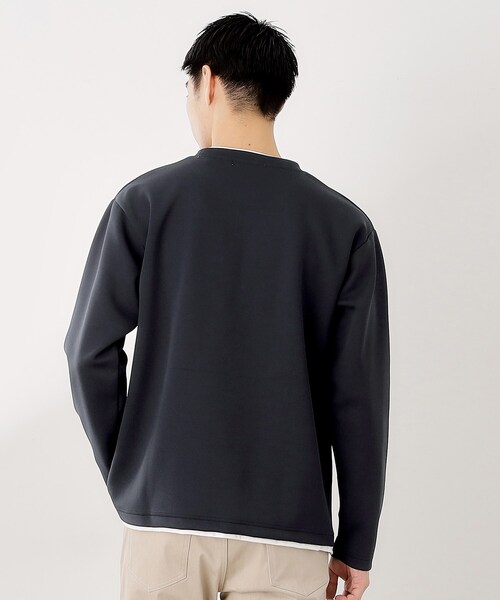THE SHOP TK tシャツ 「ラクして決まる！」レイヤード風長袖Tシャツ