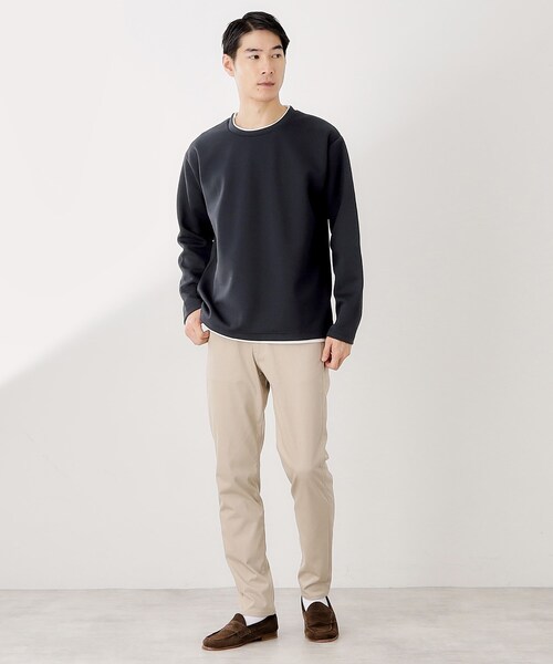 THE SHOP TK tシャツ 「ラクして決まる！」レイヤード風長袖Tシャツ
