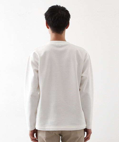 THE SHOP TK tシャツ 「ラクして決まる！」レイヤード風長袖Tシャツ