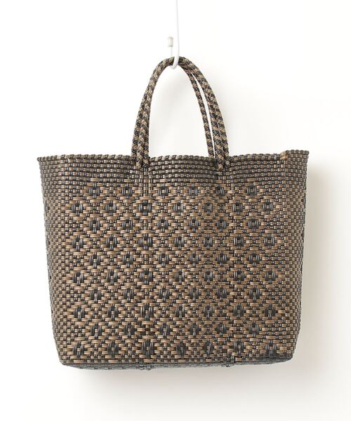 「Letra」 かごバッグ SMALL ブラック×ゴールド レディース_画像2