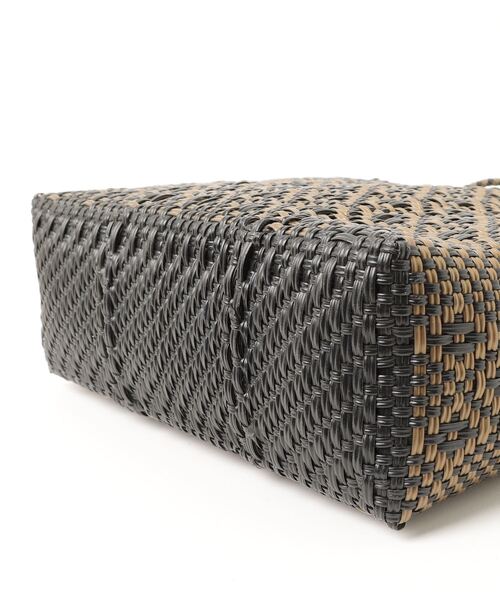 「Letra」 かごバッグ SMALL ブラック×ゴールド レディース_画像3