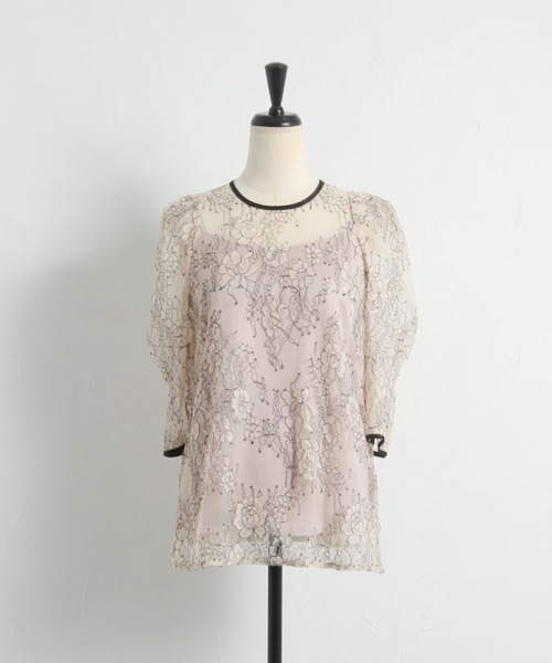 「tocco closet」 7分袖ブラウス M ベージュ レディース_画像5