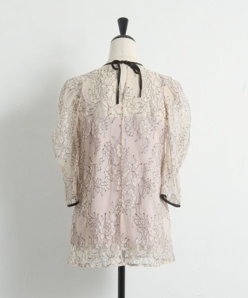 「tocco closet」 7分袖ブラウス M ベージュ レディース_画像6