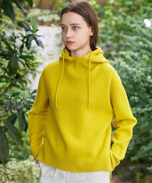 最終価格美品　DRESSTERIOR 36 カシミアブレンドフードニット DRESSTERIOR（ドレステリア） ニット セーター カシミヤブレンドフード