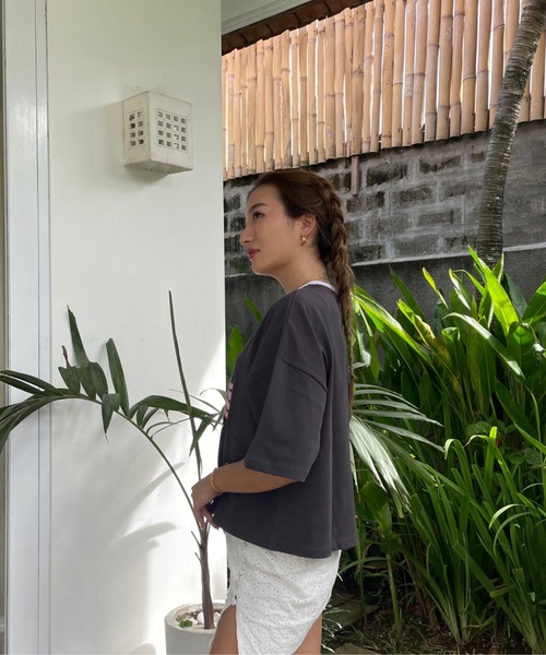 「ROXY」 半袖Tシャツ LARGE ブラック レディース_画像7