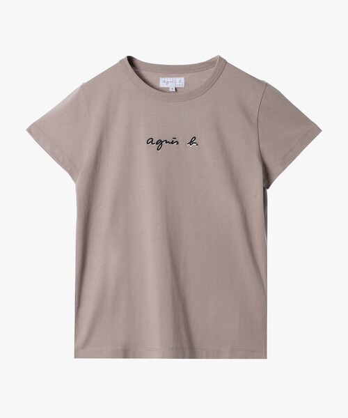 agnes b.（アニエスベー） tシャツ ロゴ刺繍 コットン 半袖 Tシャツ
