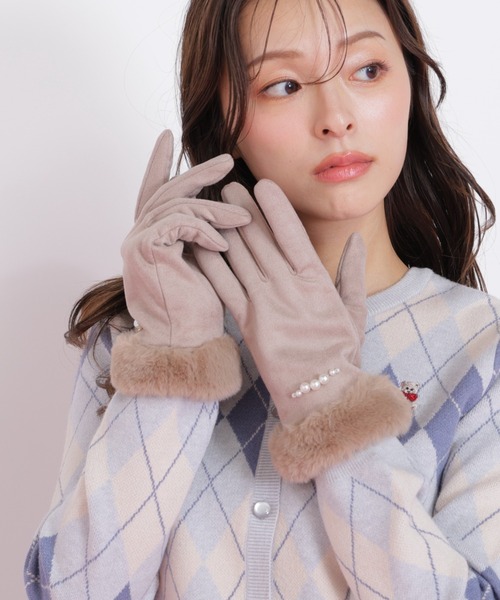 JILLSTUART ファーグローブ JILL by JILL STUART（ジルバイジルスチュアート） 手袋 フェイク