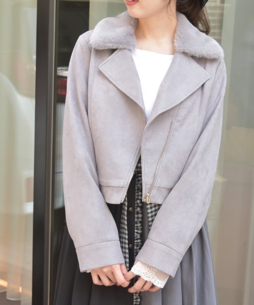 axes femme（アクシーズ ファム） ダッフルコート コート ファー襟