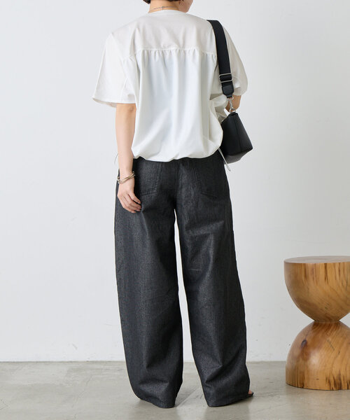 「Jena espace merveilleux」 半袖カットソー FREE オフホワイト レディース_画像5