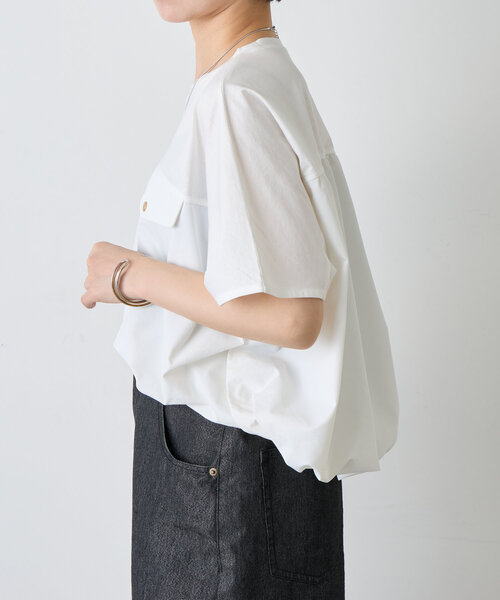 「Jena espace merveilleux」 半袖カットソー FREE オフホワイト レディース_画像8