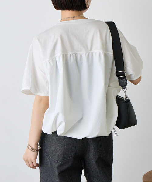 「Jena espace merveilleux」 半袖カットソー FREE オフホワイト レディース_画像9