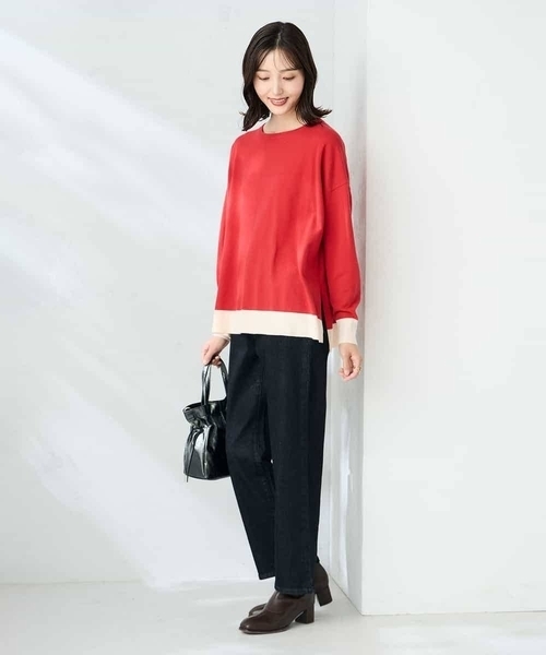 a.v.v（アー・ヴェ・ヴェ） ニット セーター バイカラーニット「新色