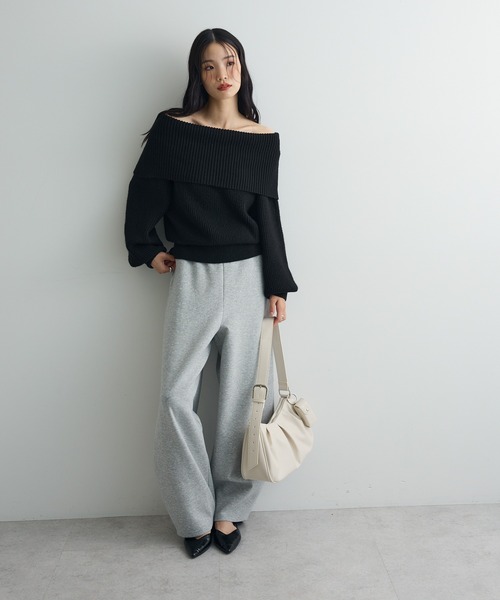 AnriettMusee ニット セーター オフショルダーニット レディース