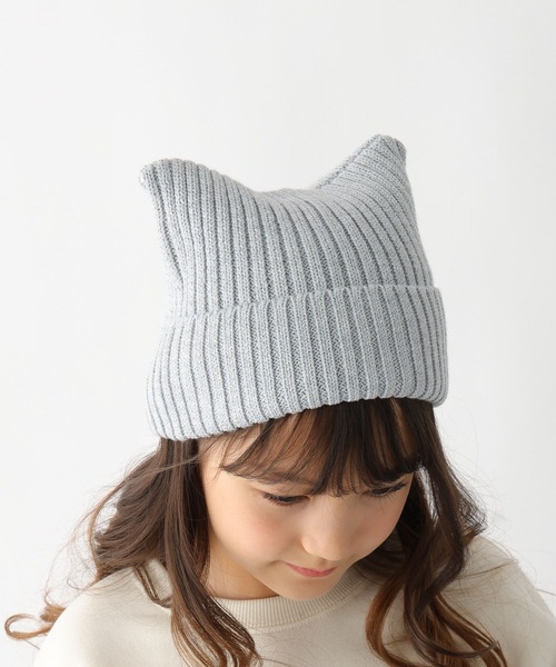 GLOBAL WORK（グローバルワーク） ニット帽 ニットキャップ ラメ猫耳