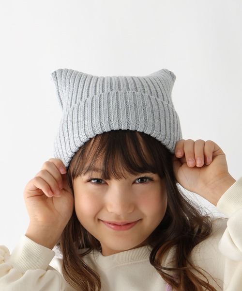 GLOBAL WORK（グローバルワーク） ニット帽 ニットキャップ ラメ猫耳