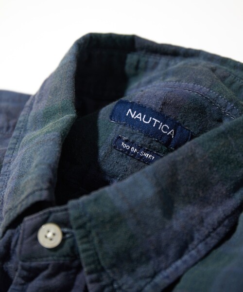 「NAUTICA」 半袖シャツ - ネイビー メンズ_画像4