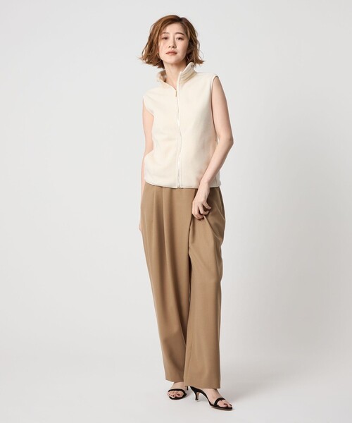 conte ベスト ジレ 「conte」フリース ジップ ベスト レディース