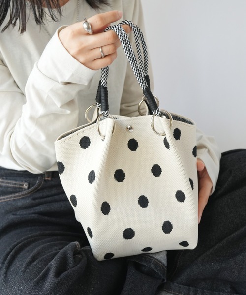 Jelly moo（ジェリームー） ハンドバッグ 「 」 ニッチデザイン ニット