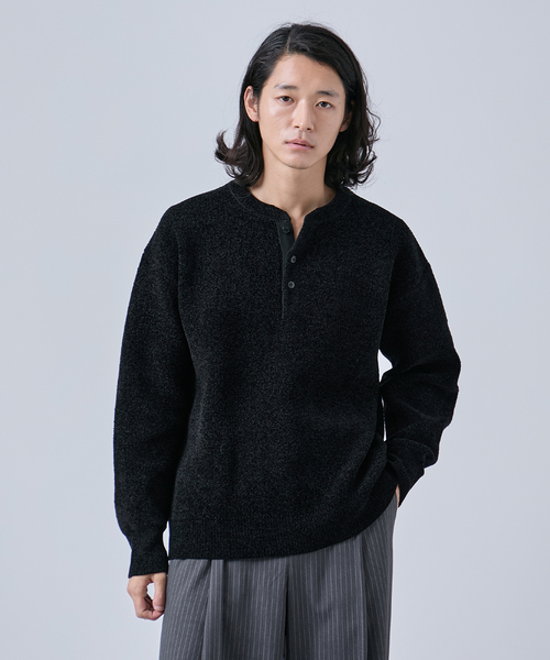 B.C STOCK（ベーセーストック） セーター ニット モール ヘンリー