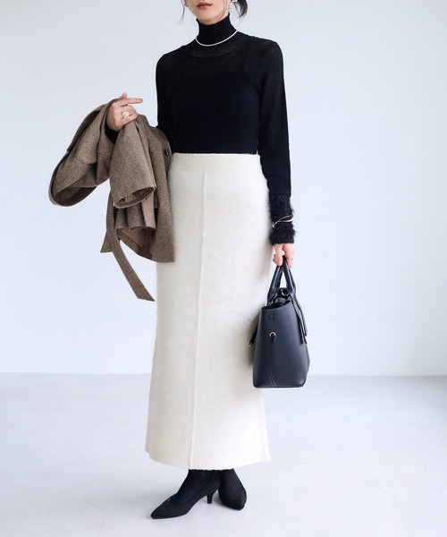 VIS（ビス） スカート チェックアソートシャギーニットスカート