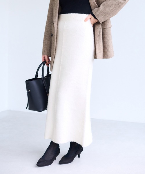 VIS（ビス） スカート チェックアソートシャギーニットスカート