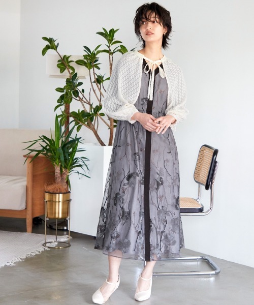 「Callarus」 半袖ワンピース LL ゴールド レディース_画像7