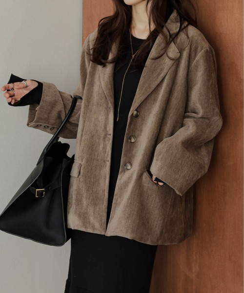 La-gemme（ラジェム） ジャケット テーラードジャケット ベロア