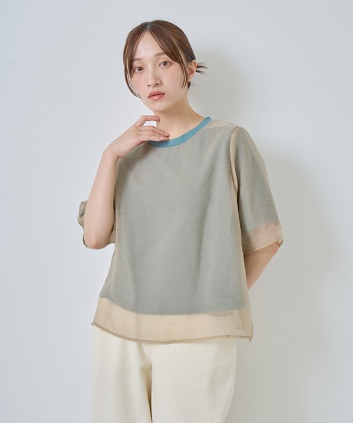 tシャツ 「KELEN / ケレン」シアーレイヤードトップス レディースの画像
