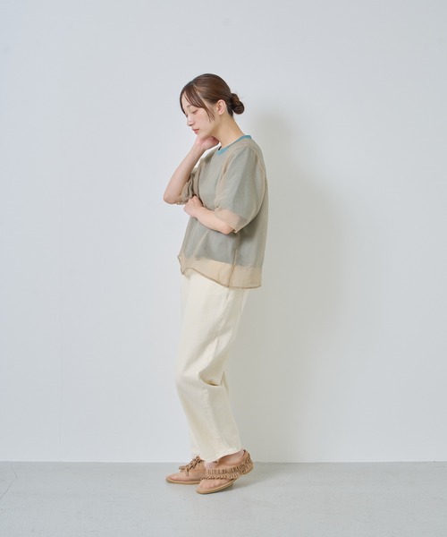 tシャツ 「KELEN / ケレン」シアーレイヤードトップス レディースの画像