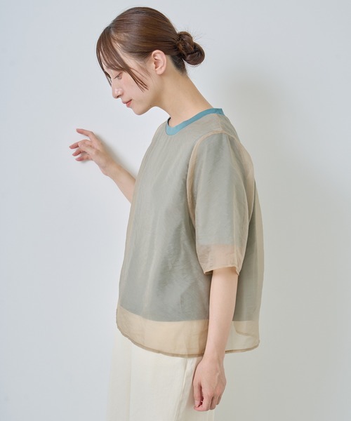 tシャツ 「KELEN / ケレン」シアーレイヤードトップス レディースの画像