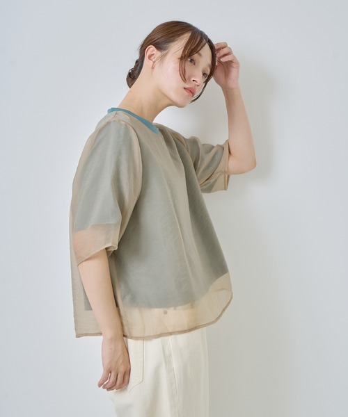 tシャツ 「KELEN / ケレン」シアーレイヤードトップス レディースの画像