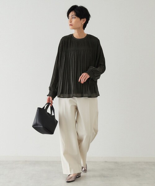 「OPAQUE.CLIP」 長袖ブラウス 38 ホワイト レディース_画像8