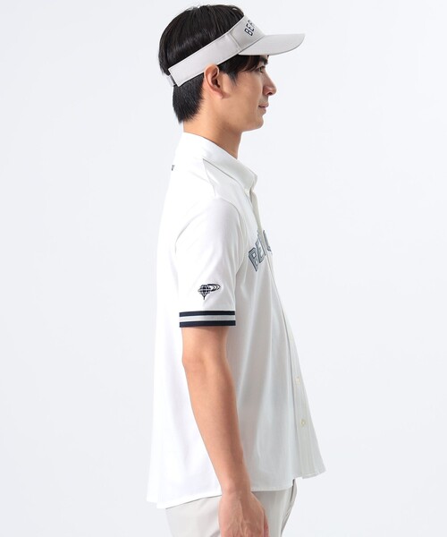 BEAMS GOLF（ビームス ゴルフ） 半袖ポロシャツ L ホワイト メンズ