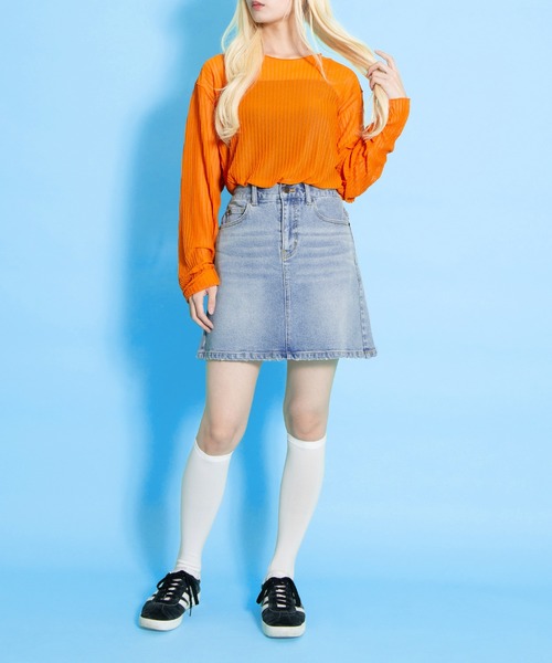 「PUNYUS」 長袖カットソー 4 サックスブルー レディース_画像6