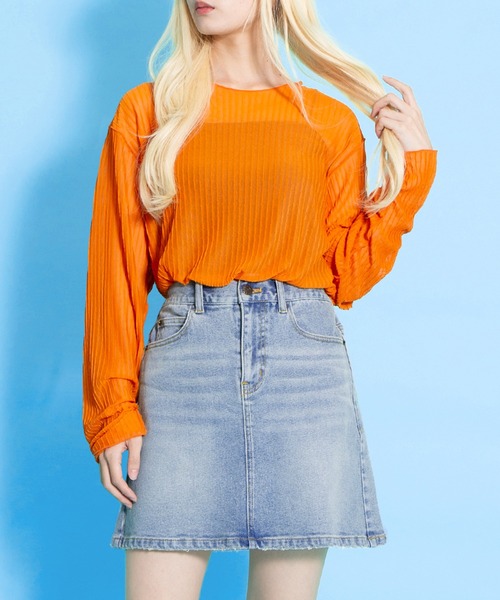 「PUNYUS」 長袖カットソー 4 サックスブルー レディース_画像7