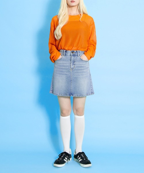 「PUNYUS」 長袖カットソー 4 サックスブルー レディース_画像8