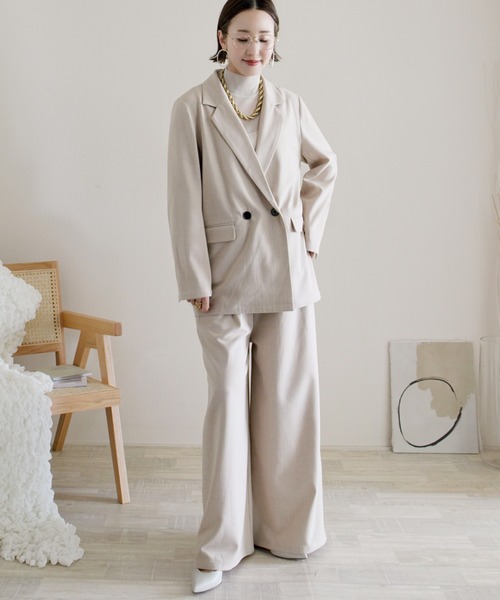 「ECRIRE」 テーラードジャケット M グレー レディース_画像4