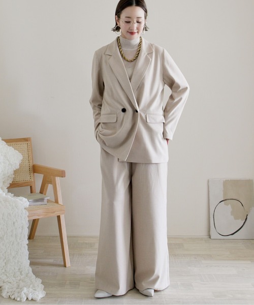 「ECRIRE」 テーラードジャケット M グレー レディース_画像6