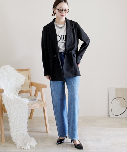 「ECRIRE」 テーラードジャケット M グレー レディース_画像8