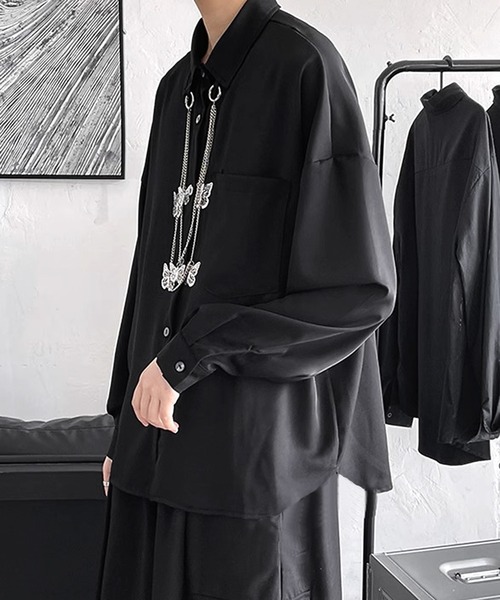 「JOHNNY WOLF」 長袖シャツ S ブラック メンズ_画像6