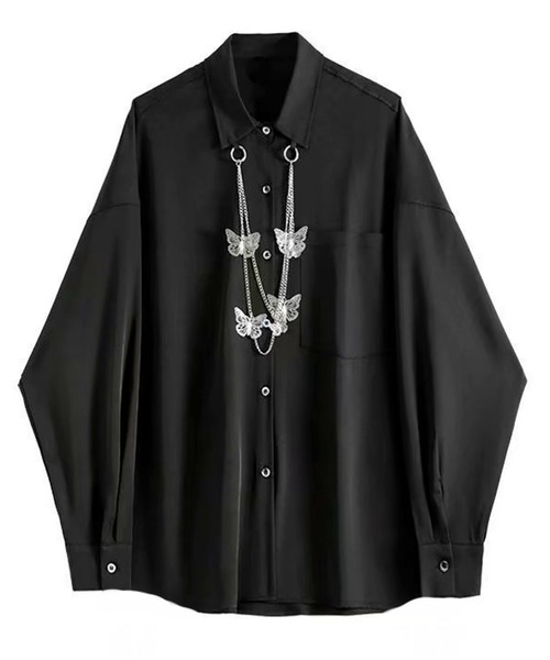 「JOHNNY WOLF」 長袖シャツ S ブラック メンズ_画像7