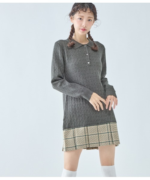 PEACH JOHN（ピーチジョン） ワンピース プリーツ切替ミニワンピース