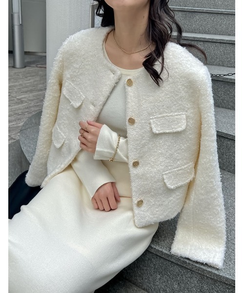 [Re:EDIT] no color жакет LARGE серый женский 