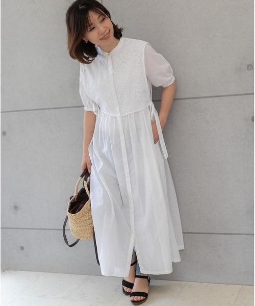 「PREFERIR」 半袖ワンピース MEDIUM ホワイト レディース_画像8