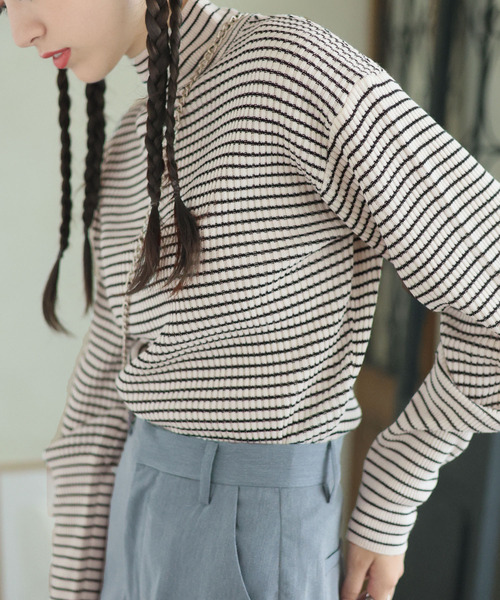 「Girly Doll」 長袖ニット F グリーン レディース_画像2