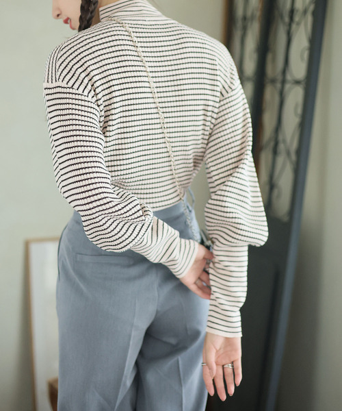 「Girly Doll」 長袖ニット F グリーン レディース_画像8