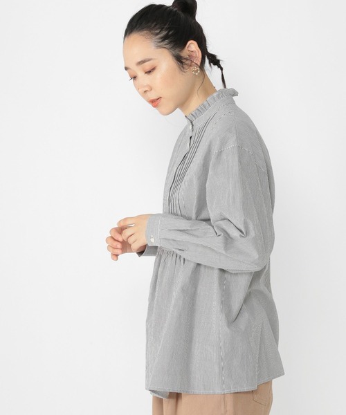 「studio CLIP」 長袖チュニック MEDIUM ベージュ レディース_画像2