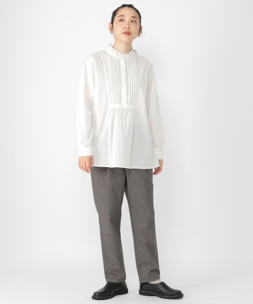 「studio CLIP」 長袖チュニック MEDIUM ベージュ レディース_画像3