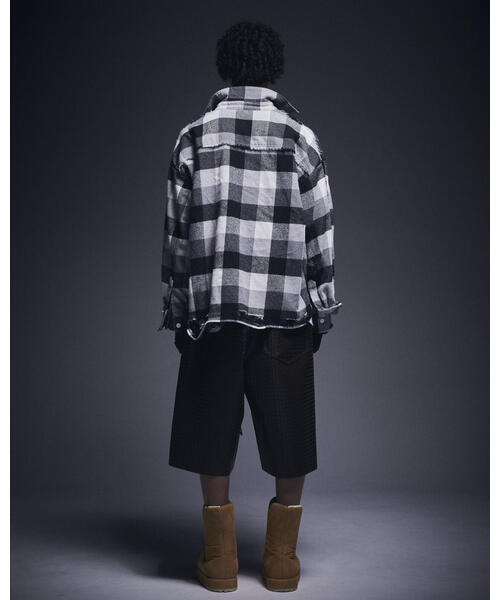 【DANKE SCHON】 DAMAGE FLANNEL SHIRTS /S DANKE SCHON（ダンケシェーン） シャツ DankeSchon/ダンケシェーン