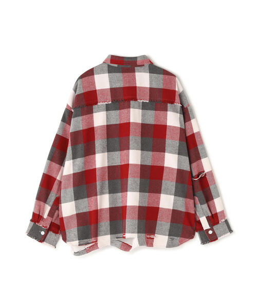 正規品 LHP ダンケシェーン トップス フランネルチェックシャツ レッドカラー DANKE SCHON（ダンケシェーン） シャツ 「WEB＆DEPOT限定」DankeSchon